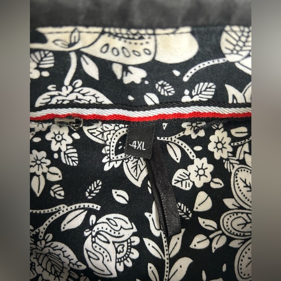 100% cotton Men's Y2K Black Button-Up Shirt with cool details size 4XL - Picture 5 of 11